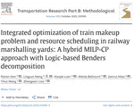 Integrated optimization of train makeup problem and resource scheduling in railway marshalling yards: A hybrid MILP-CP approach with Logic-based Benders decomposition
